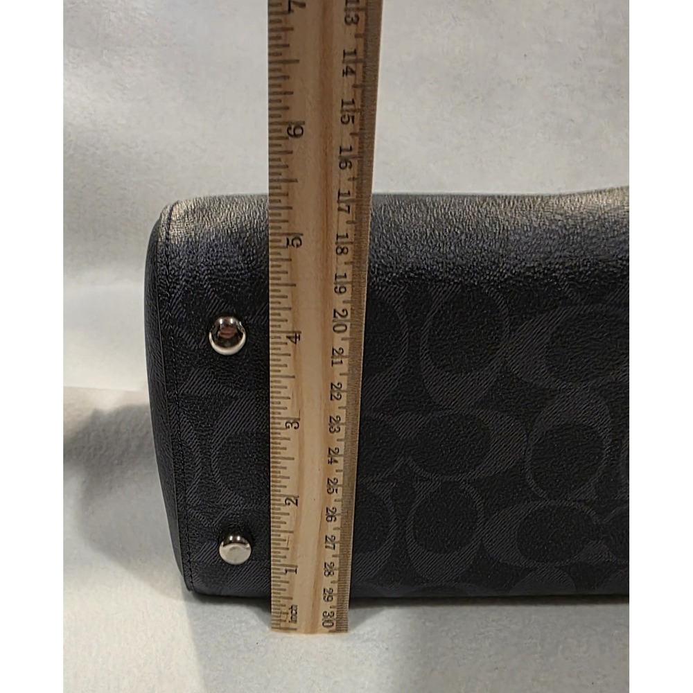 Coach Logo 93987 SV Denim Midnight SVM2Q Women's 2 Handle Purse w Shoulder Strap - Picture 9 of 11